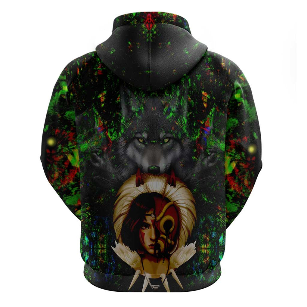 Trippy Princess Mononoke Studio Ghibli Hoodie Trippy Style