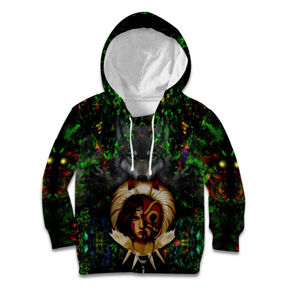 Trippy Princess Mononoke Studio Ghibli Kid Hoodie Trippy Style