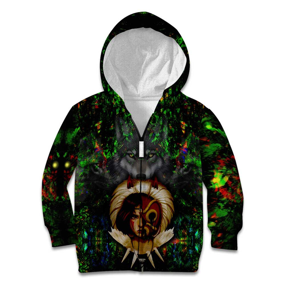 Trippy Princess Mononoke Studio Ghibli Kid Hoodie Trippy Style