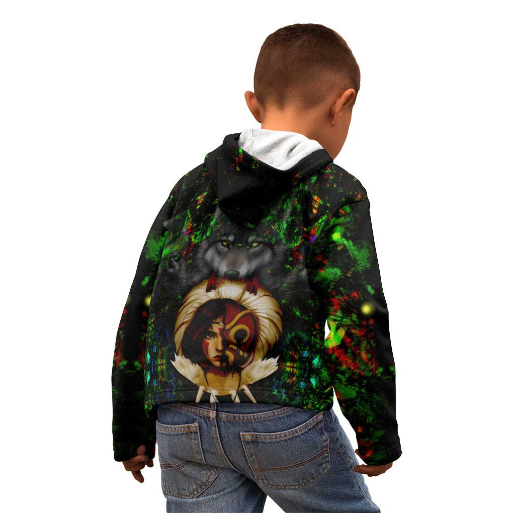 Trippy Princess Mononoke Studio Ghibli Kid Hoodie Trippy Style