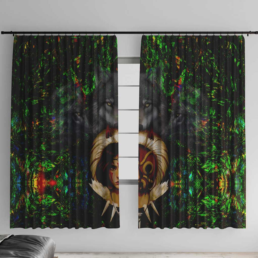 Trippy Princess Mononoke Studio Ghibli Window Curtain Trippy Style