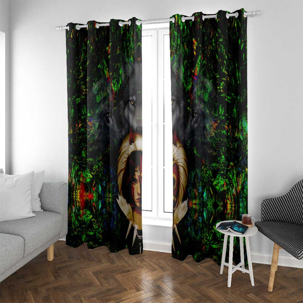 Trippy Princess Mononoke Studio Ghibli Window Curtain Trippy Style