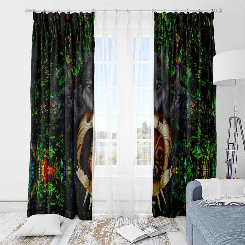 Trippy Princess Mononoke Studio Ghibli Window Curtain Trippy Style