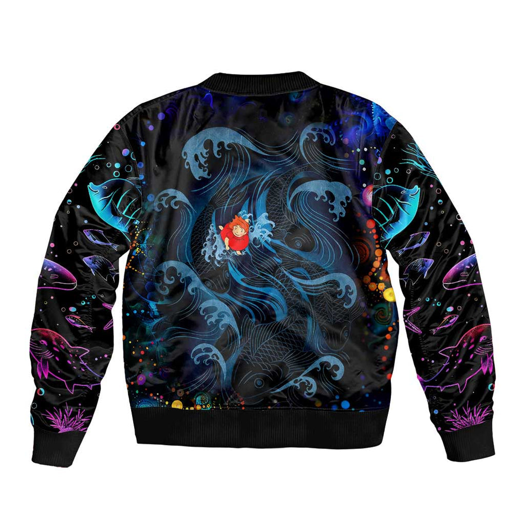 Sea Creatures Ponyo Studio Ghibli Bomber Jacket Trippy Style