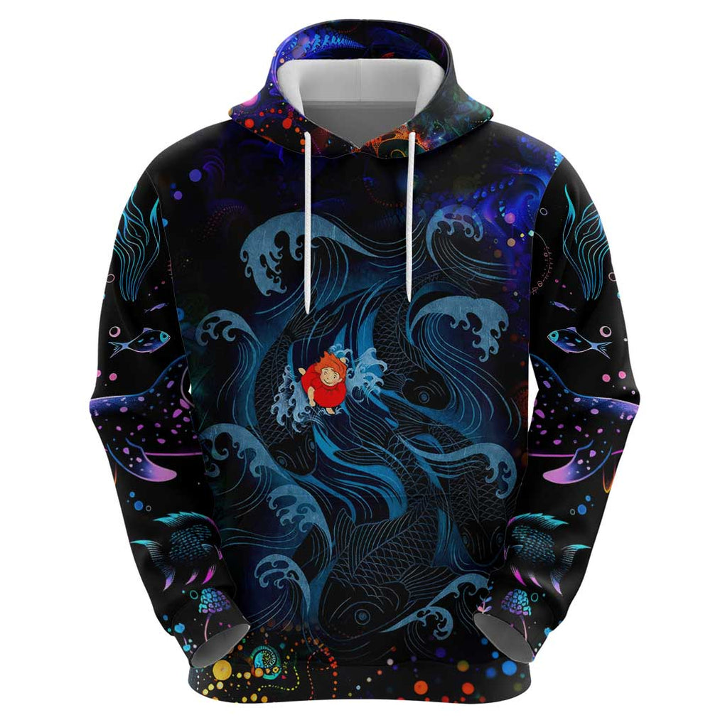 Sea Creatures Ponyo Studio Ghibli Hoodie Trippy Style
