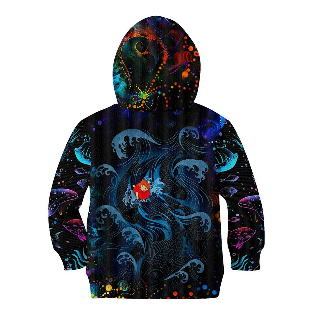 Sea Creatures Ponyo Studio Ghibli Kid Hoodie Trippy Style