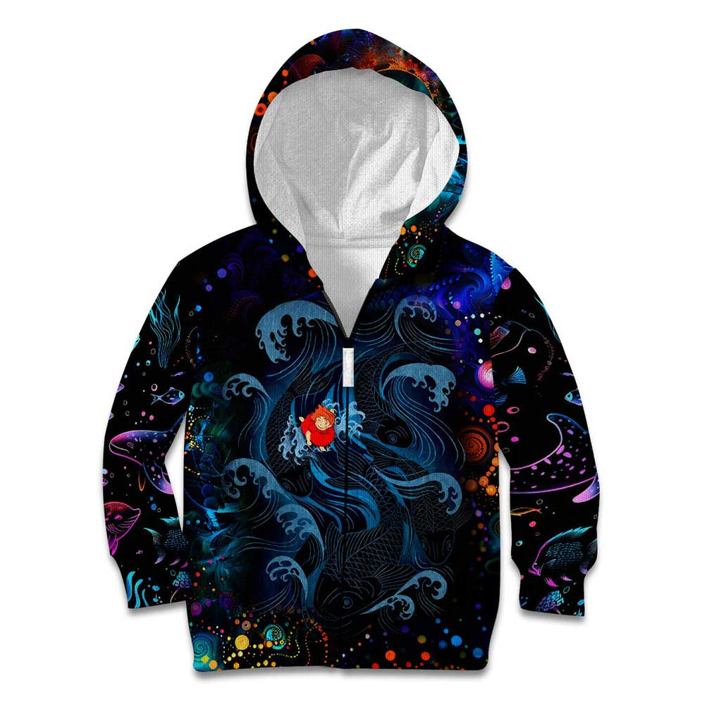 Sea Creatures Ponyo Studio Ghibli Kid Hoodie Trippy Style