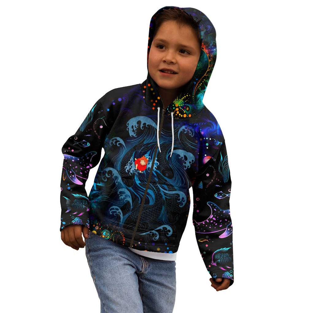 Sea Creatures Ponyo Studio Ghibli Kid Hoodie Trippy Style