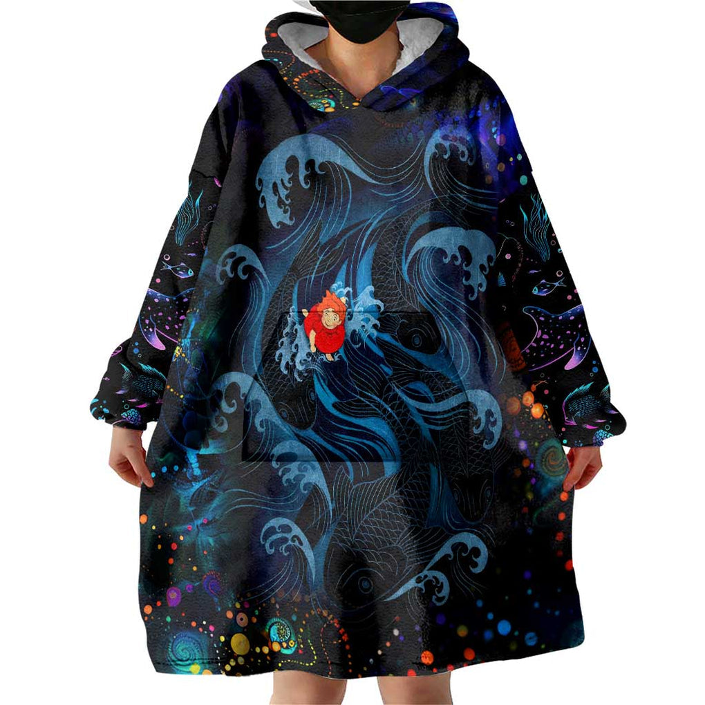 Sea Creatures Ponyo Studio Ghibli Wearable Blanket Hoodie Trippy Style