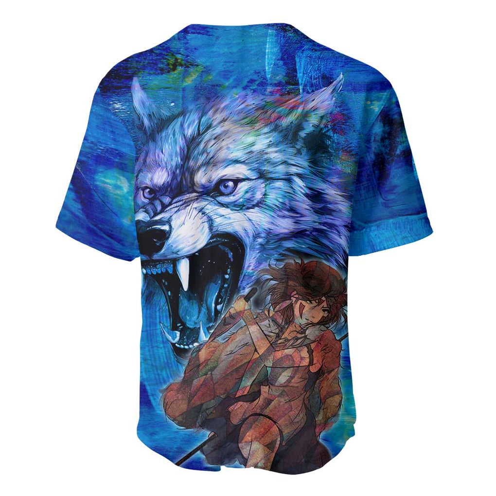 Raging Princess Mononoke Studio Ghibli Baseball Jersey Trippy Style