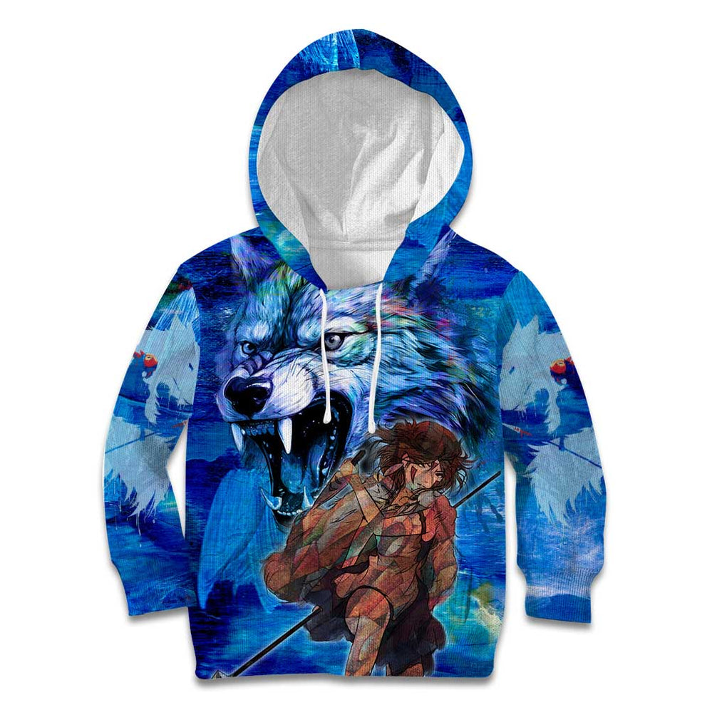 Raging Princess Mononoke Studio Ghibli Kid Hoodie Trippy Style