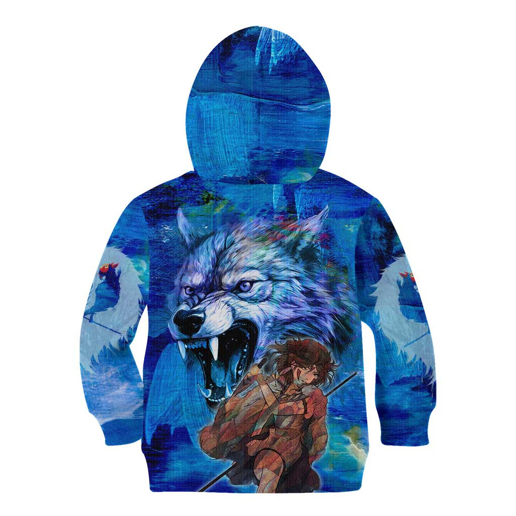 Raging Princess Mononoke Studio Ghibli Kid Hoodie Trippy Style