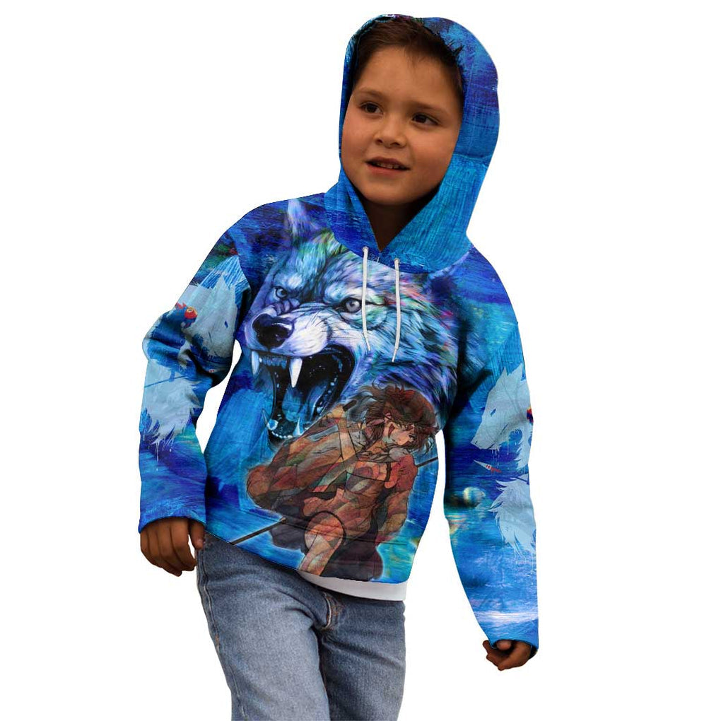 Raging Princess Mononoke Studio Ghibli Kid Hoodie Trippy Style