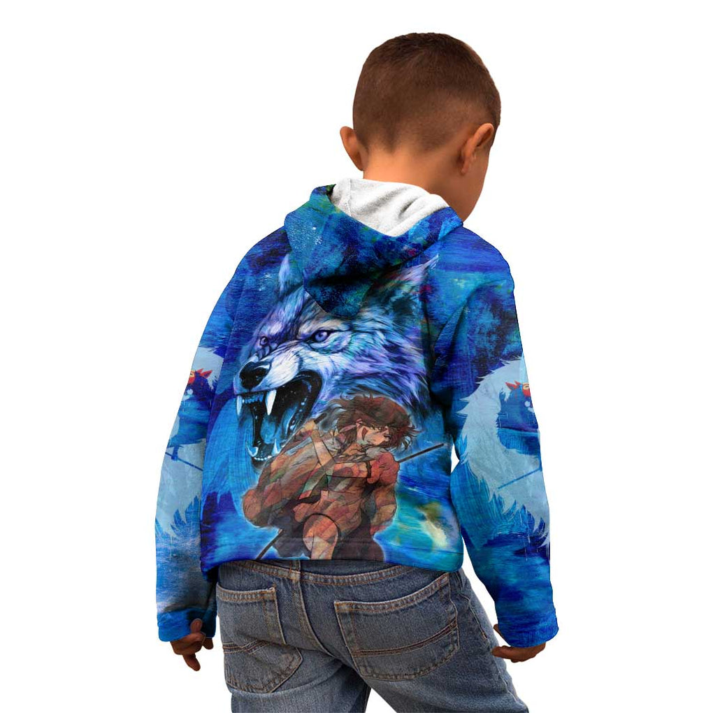 Raging Princess Mononoke Studio Ghibli Kid Hoodie Trippy Style