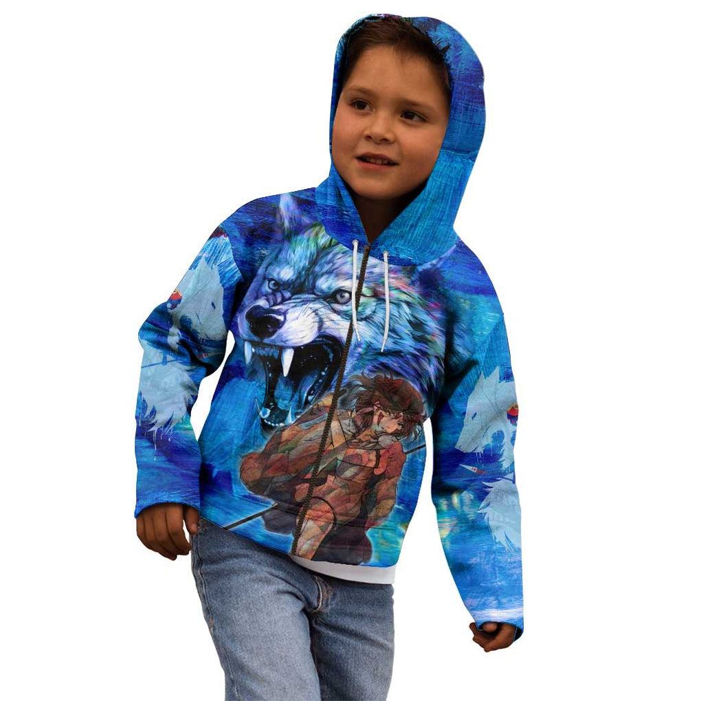 Raging Princess Mononoke Studio Ghibli Kid Hoodie Trippy Style