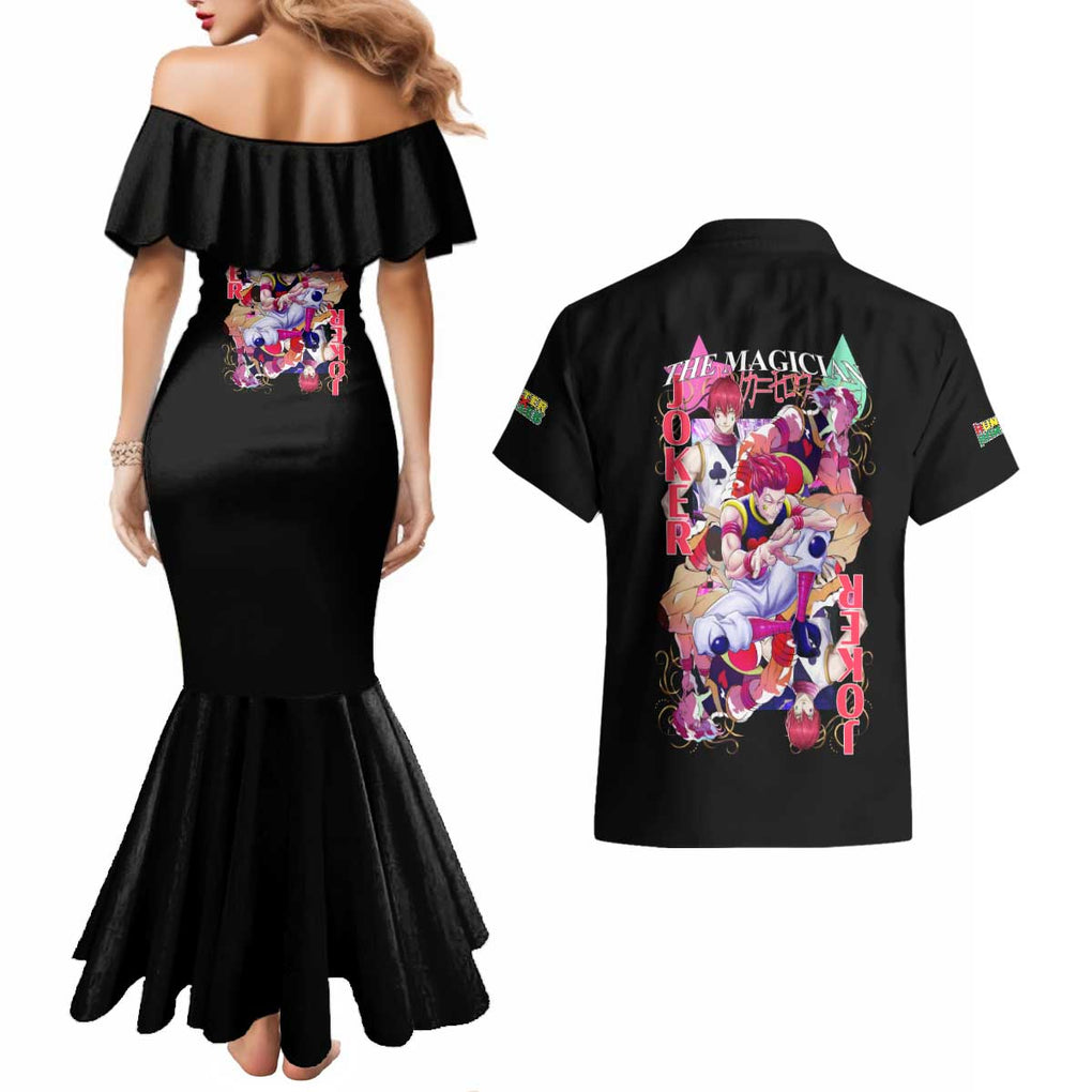 Hisoka V2 Hunter x Hunter Couples Matching Mermaid Dress and Hawaiian Shirt Anime Style