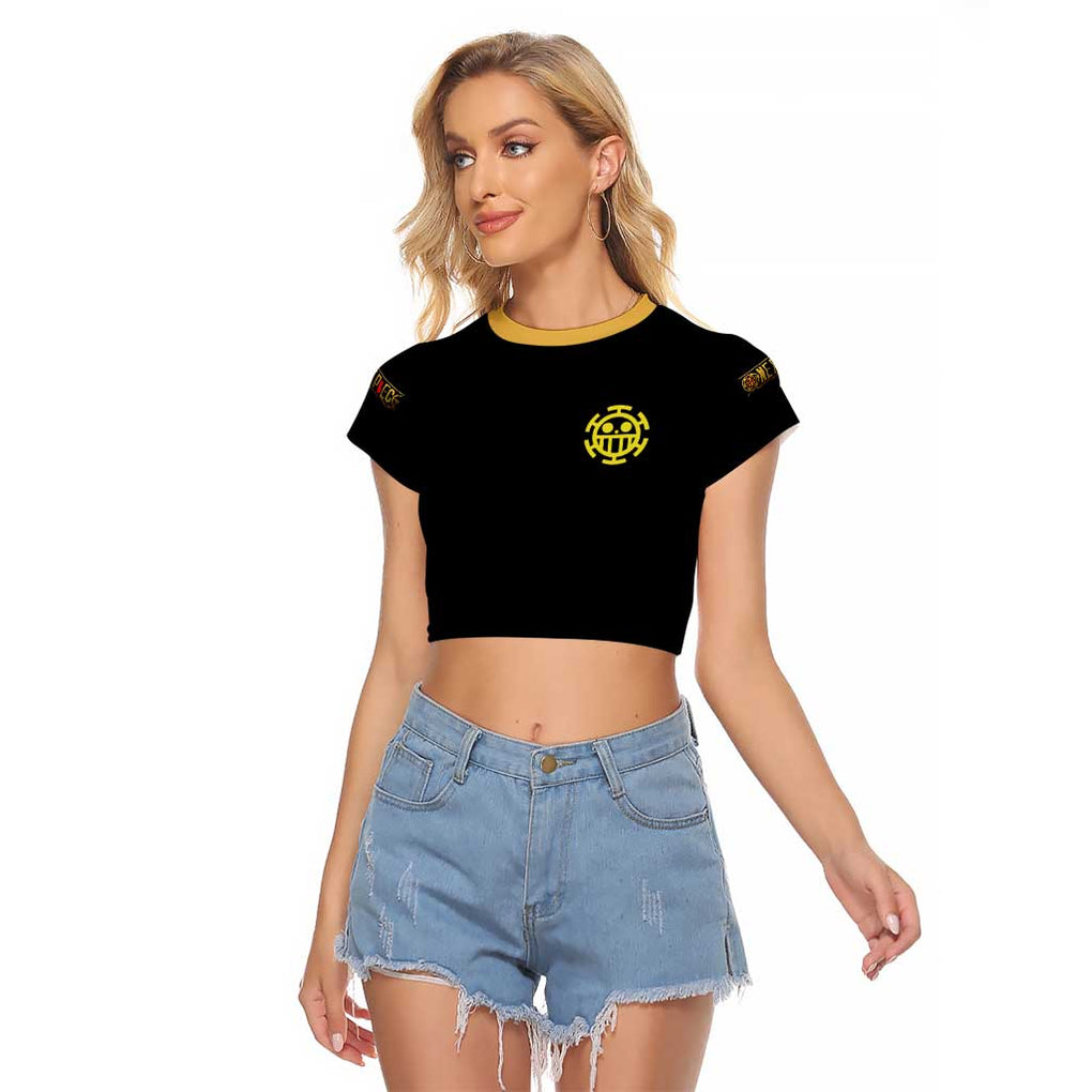 Trafalgar D. Law V4 One Piece Raglan Cropped T Shirt Anime Style