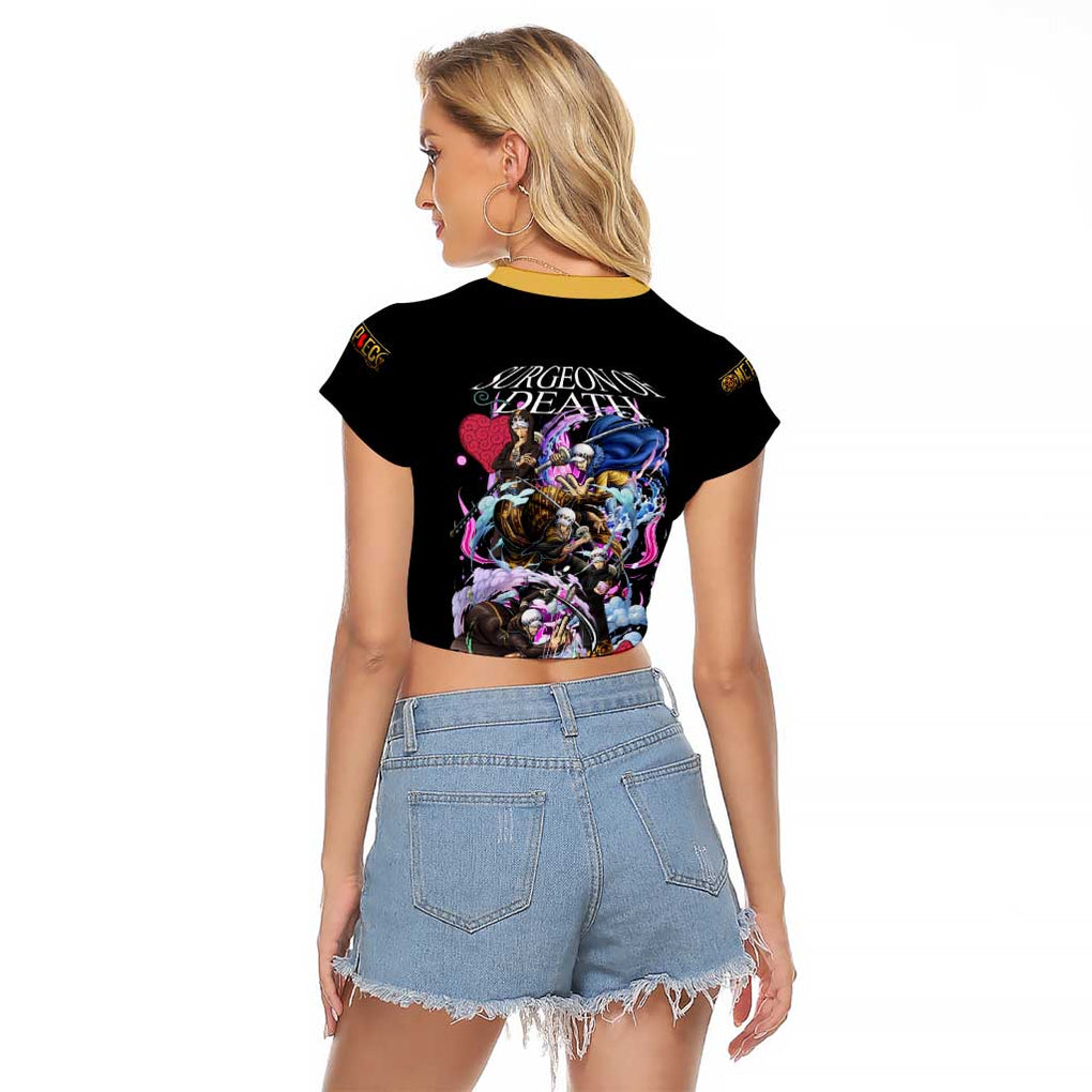 Trafalgar D. Law V4 One Piece Raglan Cropped T Shirt Anime Style