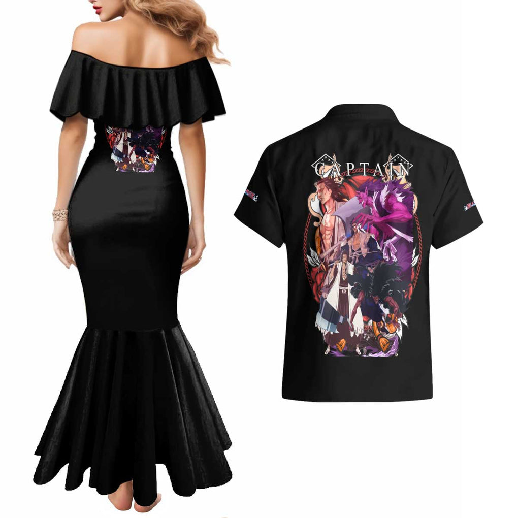 Zaraki Kenpachi V4 Bleach Couples Matching Mermaid Dress and Hawaiian Shirt Anime Style