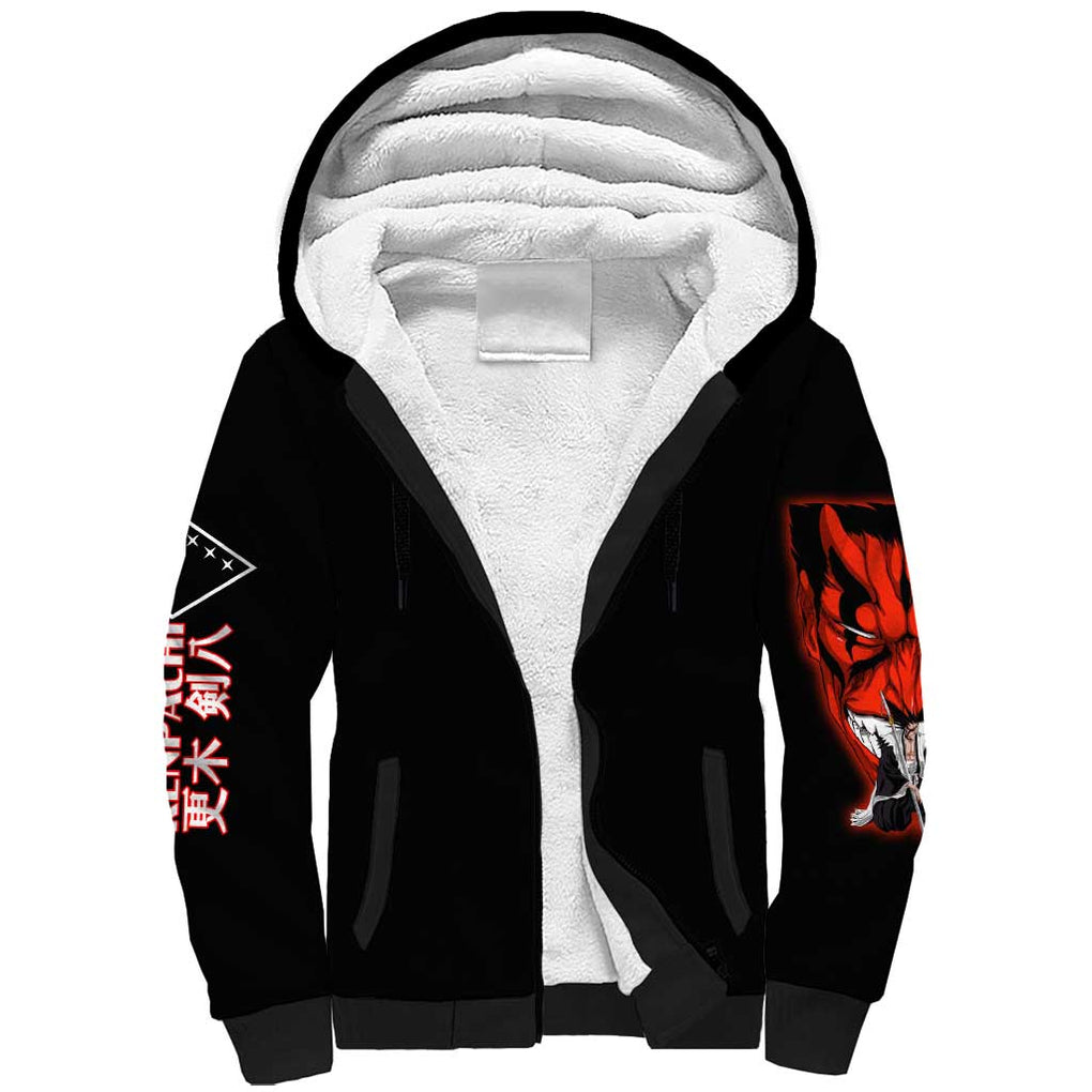 Zaraki Kenpachi V4 Bleach Sherpa Hoodie Anime Style
