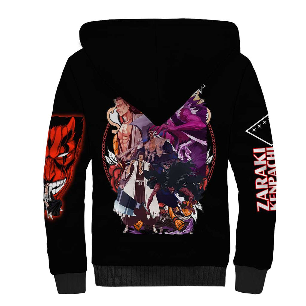 Zaraki Kenpachi V4 Bleach Sherpa Hoodie Anime Style