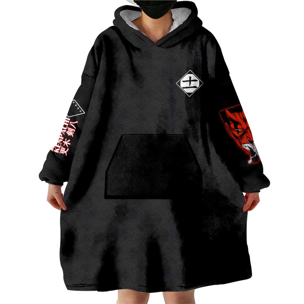 Zaraki Kenpachi V4 Bleach Wearable Blanket Hoodie Anime Style