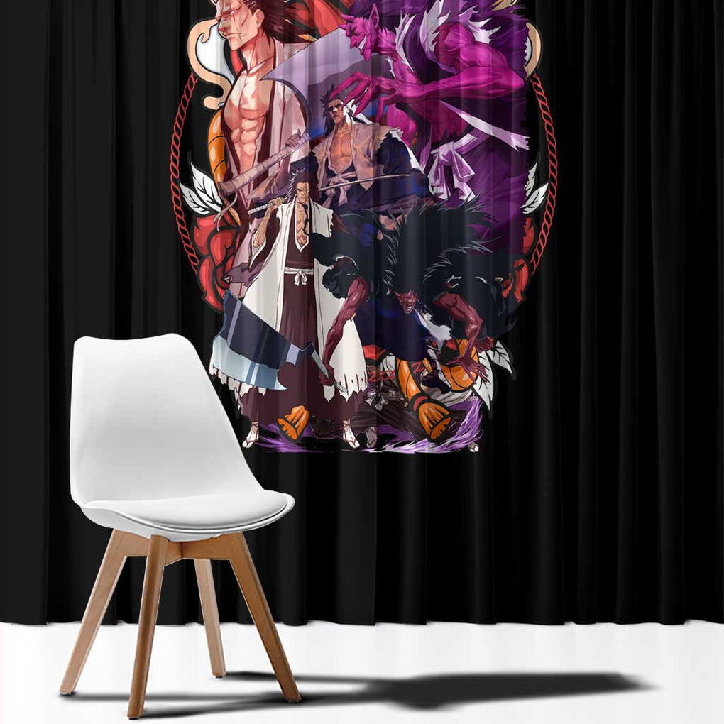 Zaraki Kenpachi V4 Bleach Window Curtain Anime Style