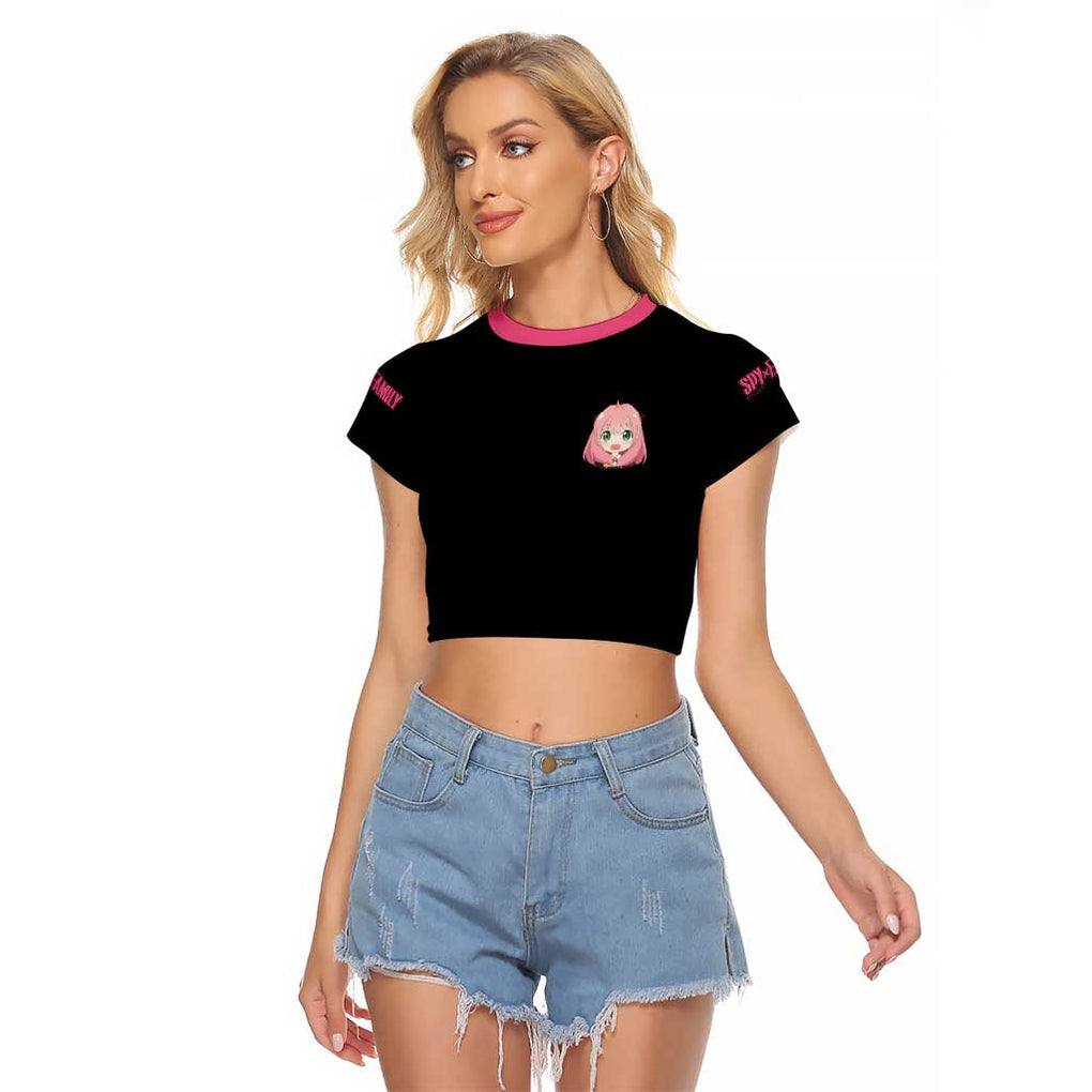 Anya Forger V2 Spy x Family Raglan Cropped T Shirt Anime Style