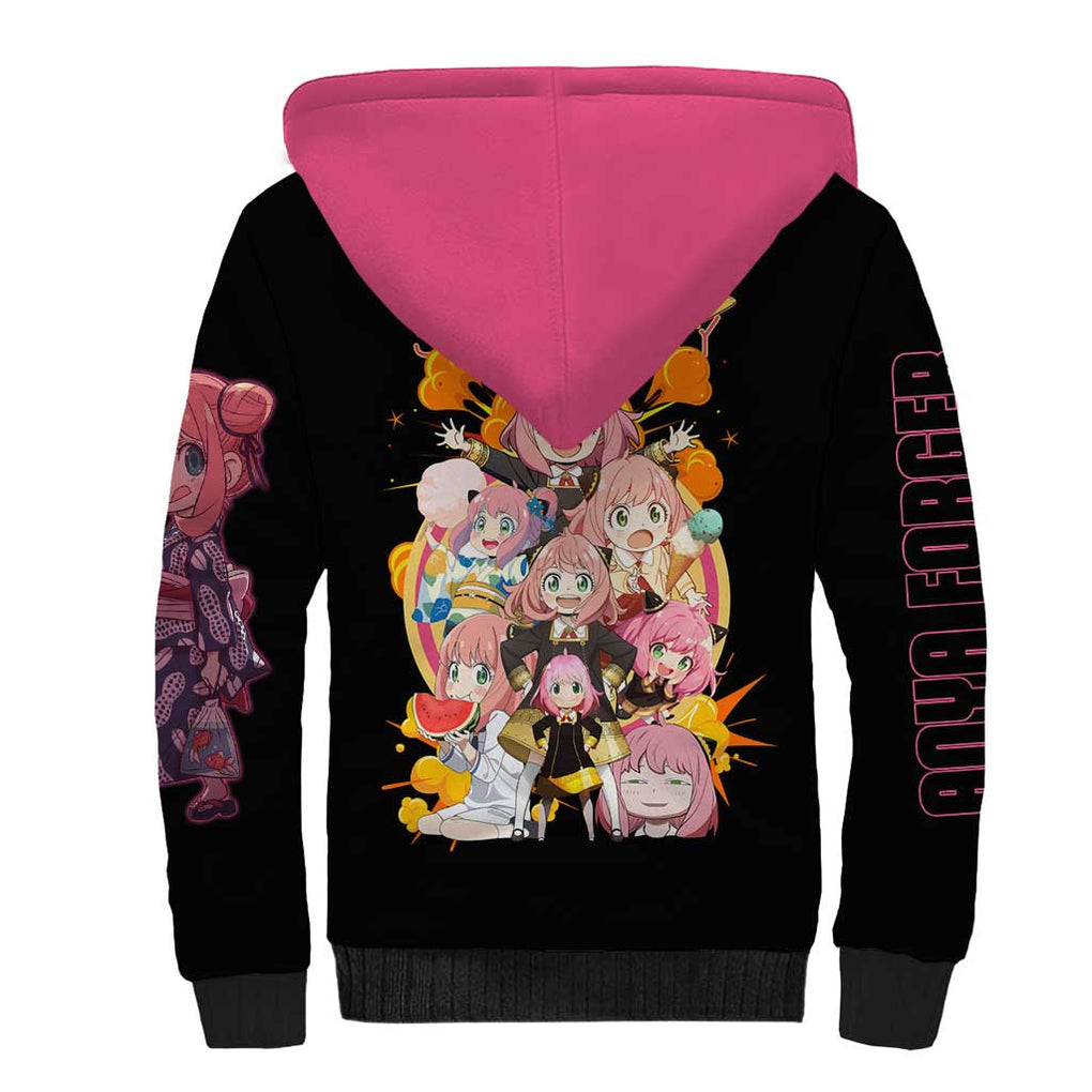 Anya Forger V2 Spy x Family Sherpa Hoodie Anime Style