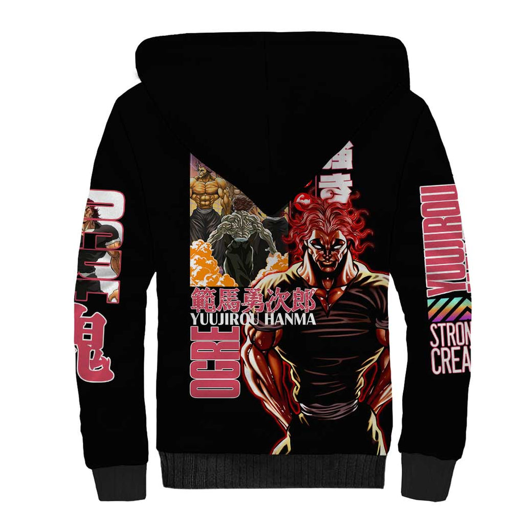 Yuujirou Hanma Baki Sherpa Hoodie Anime Style