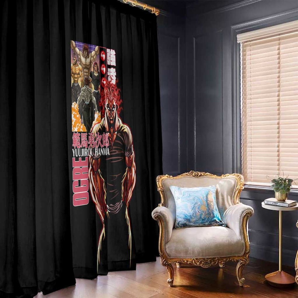 Yuujirou Hanma Baki Window Curtain Anime Style