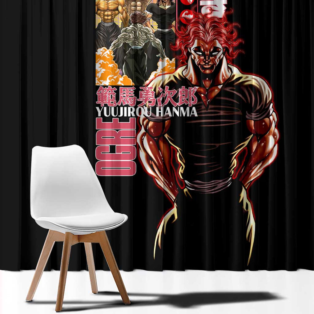 Yuujirou Hanma Baki Window Curtain Anime Style
