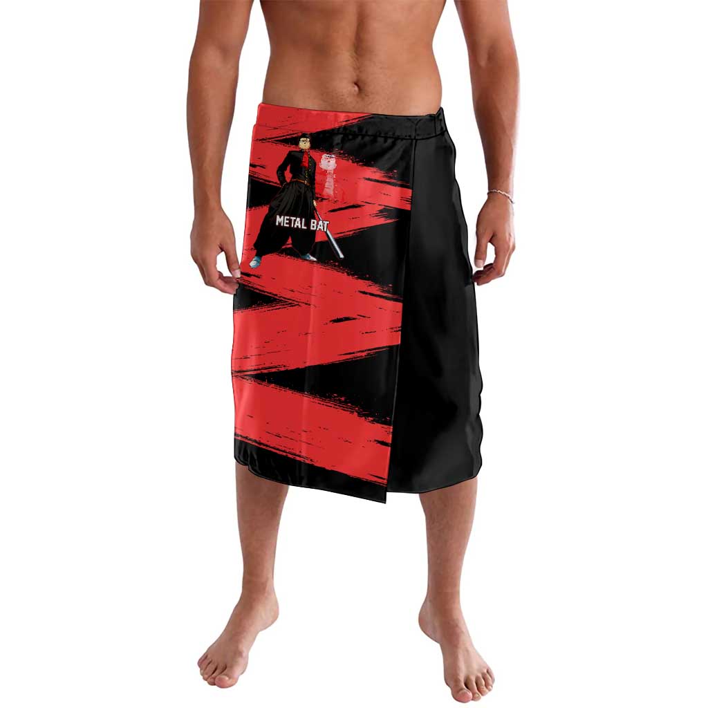 Metal Bat One Punch Man Anime Red and Black Theme Lavalava with Street Fighter Style and Bold Bat Stance - The Mazicc