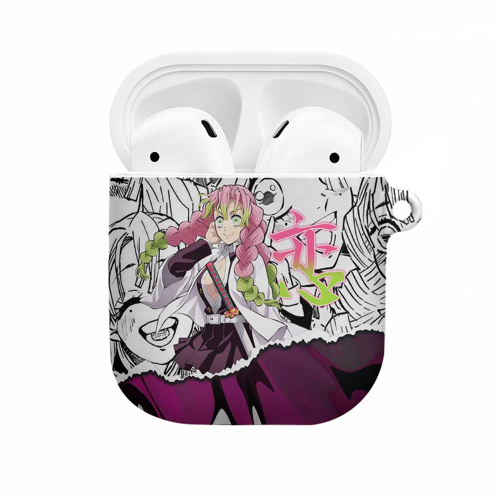 Mitsuri Kanroji Demon Slayer Manga Collage AirPods Case with Pink and Purple Love Hashira Aesthetic - The Mazicc