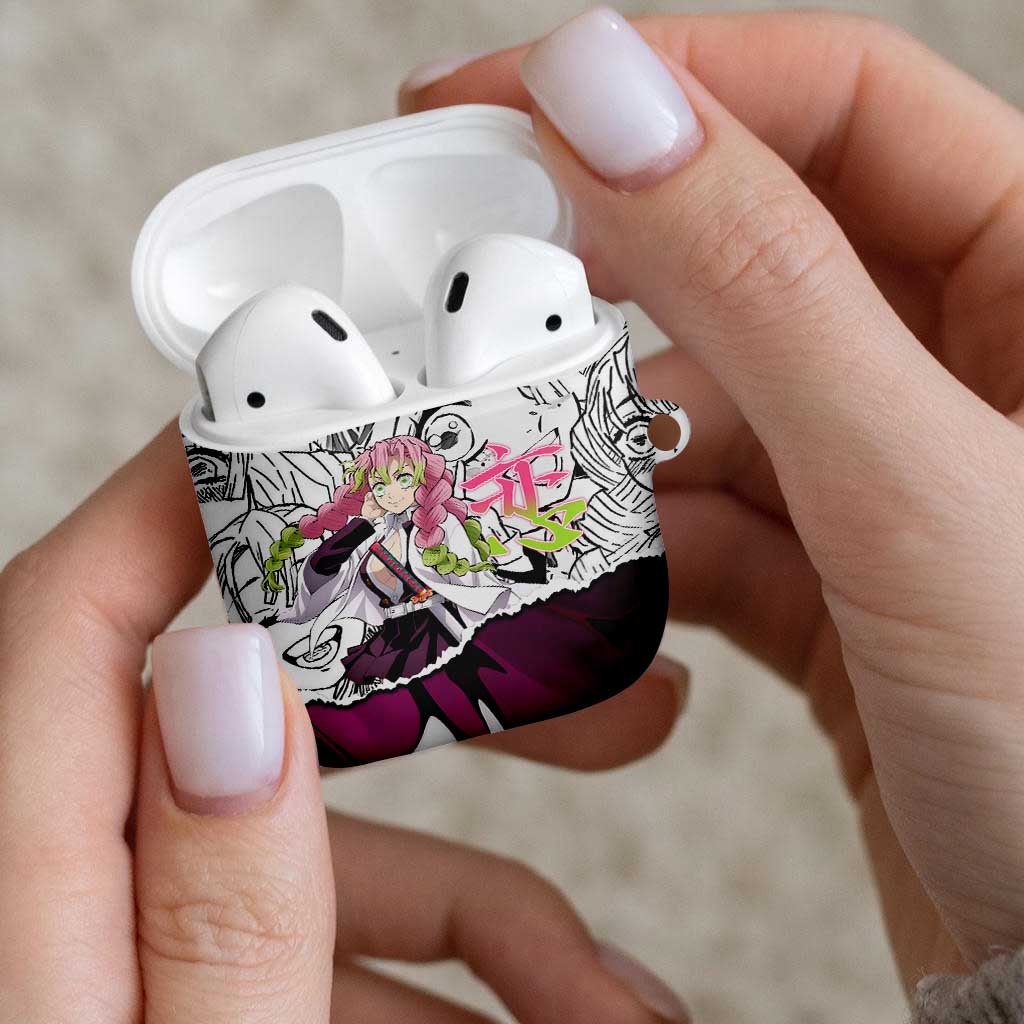 Mitsuri Kanroji Demon Slayer Manga Collage AirPods Case with Pink and Purple Love Hashira Aesthetic - The Mazicc