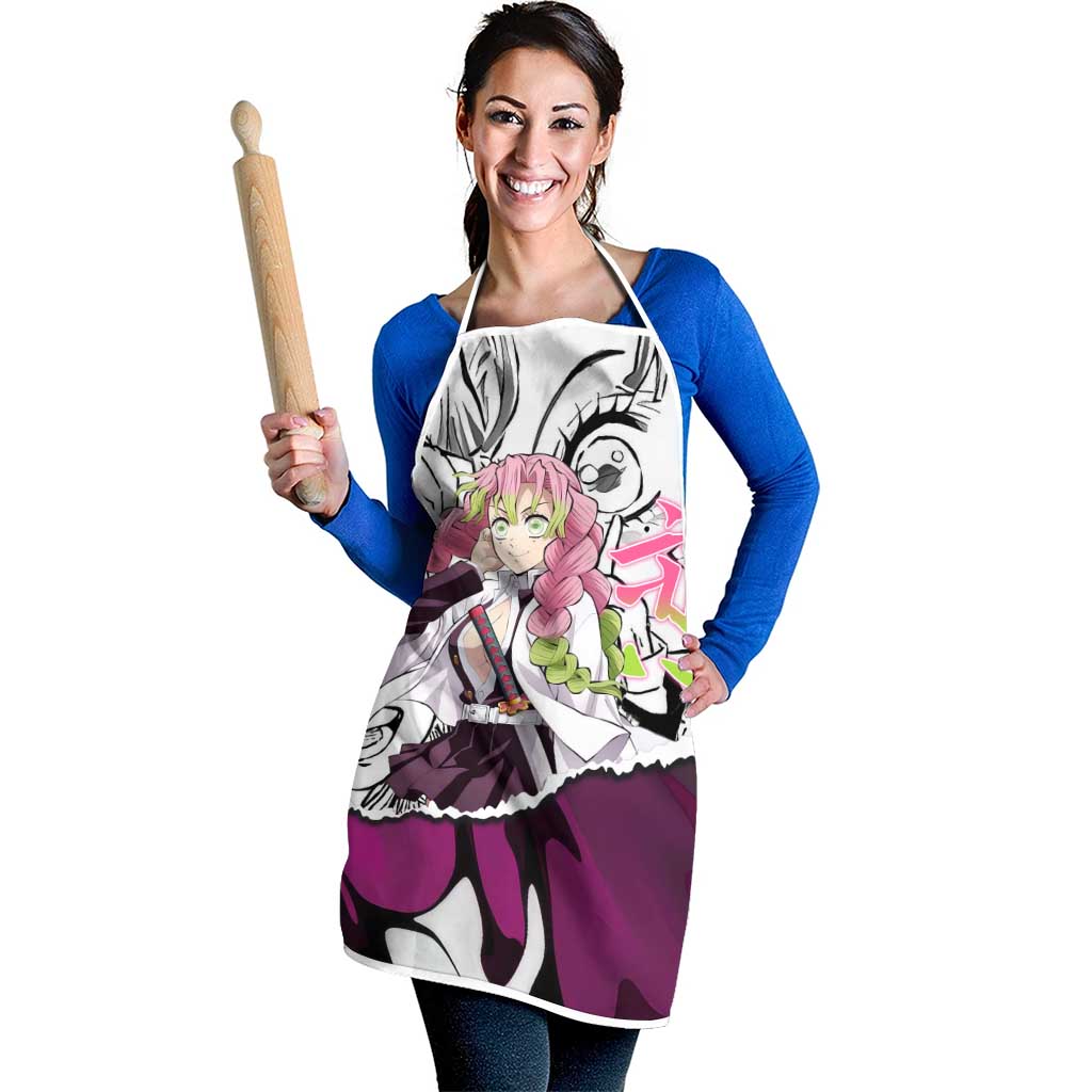 Mitsuri Kanroji Demon Slayer Manga Collage Apron with Pink and Purple Love Hashira Aesthetic - The Mazicc