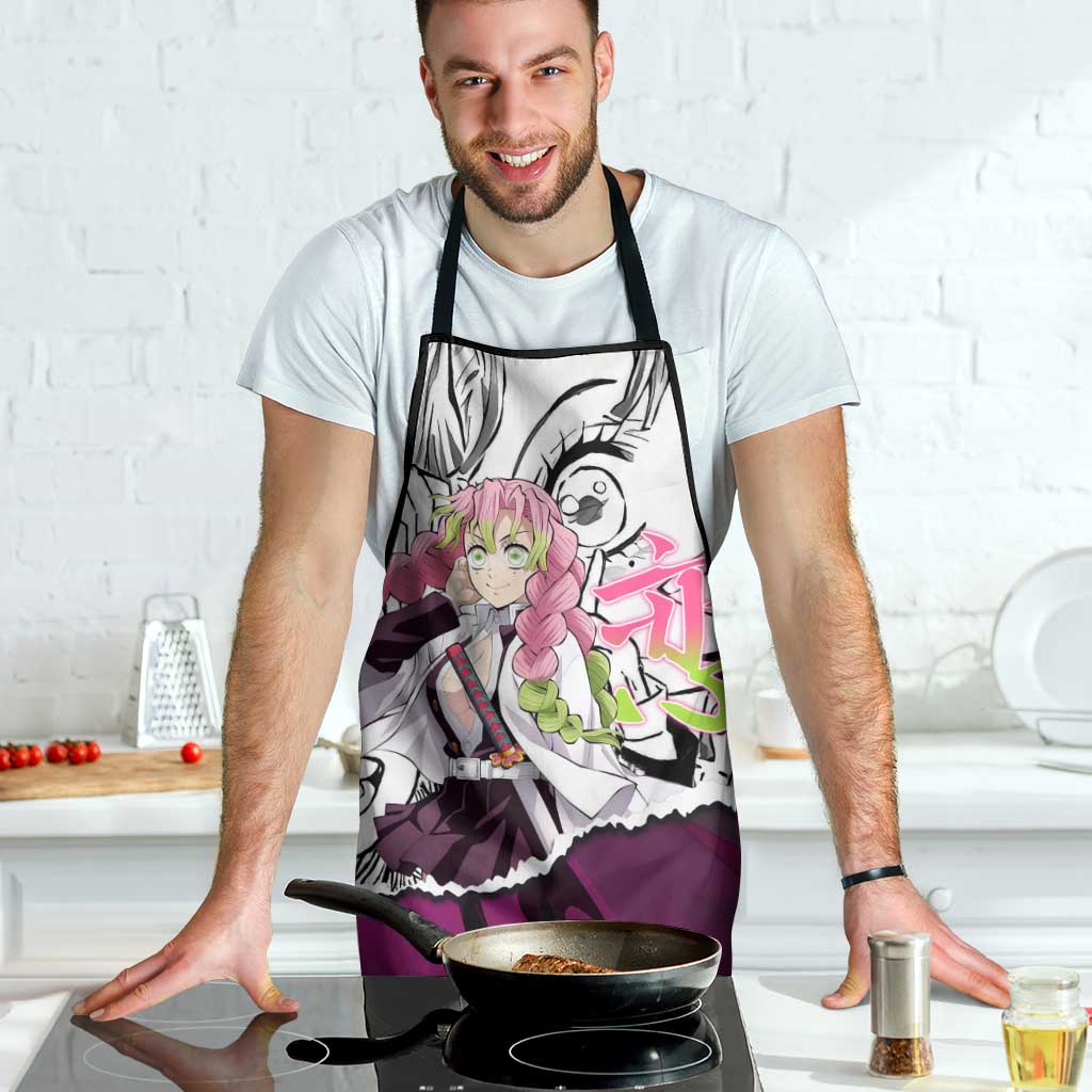 Mitsuri Kanroji Demon Slayer Manga Collage Apron with Pink and Purple Love Hashira Aesthetic - The Mazicc