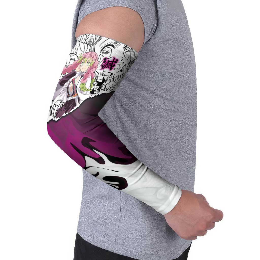 Mitsuri Kanroji Demon Slayer Manga Collage Arm Sleeves with Pink and Purple Love Hashira Aesthetic - The Mazicc