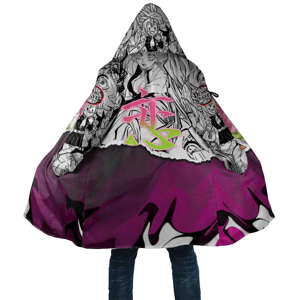Mitsuri Kanroji Demon Slayer Manga Collage Cloak with Pink and Purple Love Hashira Aesthetic - The Mazicc