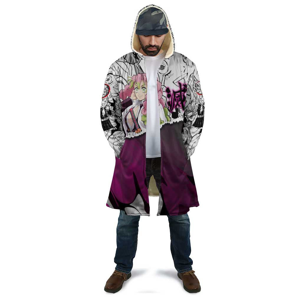 Mitsuri Kanroji Demon Slayer Manga Collage Cloak with Pink and Purple Love Hashira Aesthetic - The Mazicc