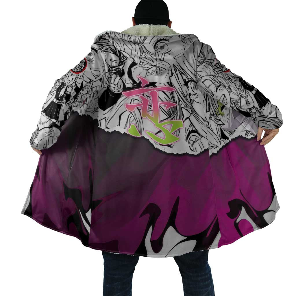 Mitsuri Kanroji Demon Slayer Manga Collage Cloak with Pink and Purple Love Hashira Aesthetic - The Mazicc