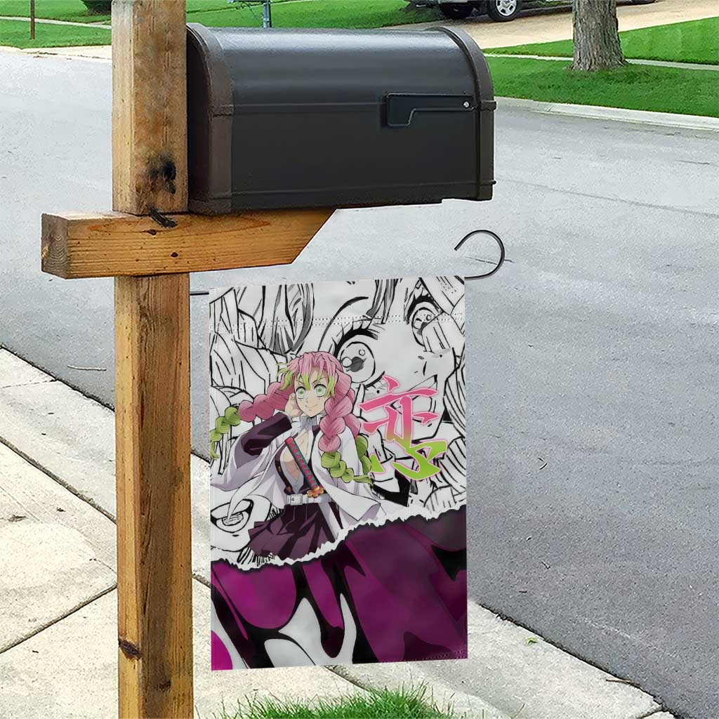 Mitsuri Kanroji Demon Slayer Manga Collage Garden Flag with Pink and Purple Love Hashira Aesthetic - The Mazicc