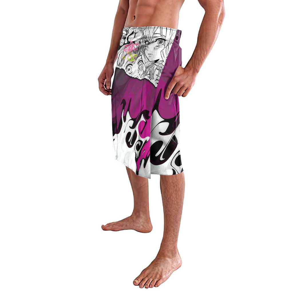 Mitsuri Kanroji Demon Slayer Manga Collage Lavalava with Pink and Purple Love Hashira Aesthetic - The Mazicc