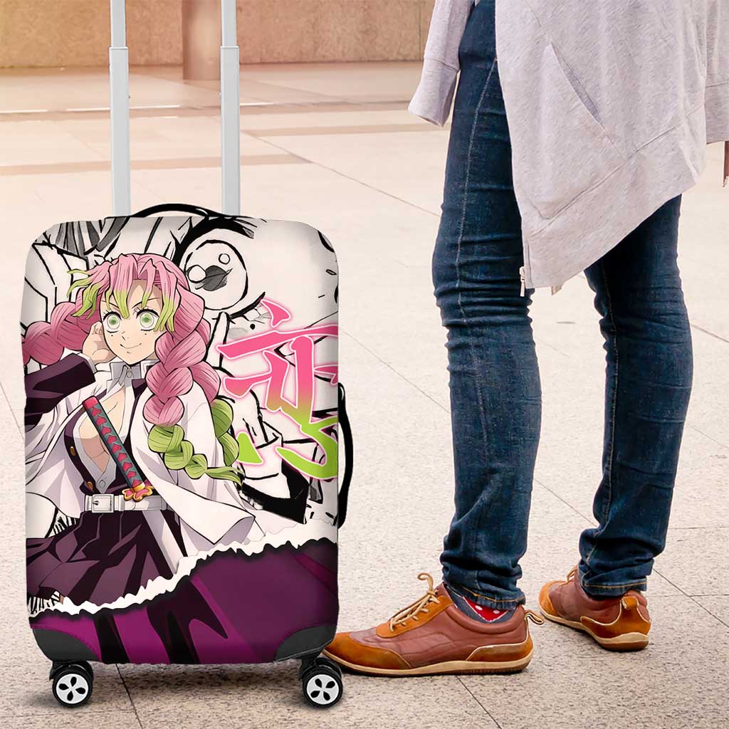 Mitsuri Kanroji Demon Slayer Manga Collage Luggage Cover with Pink and Purple Love Hashira Aesthetic - The Mazicc