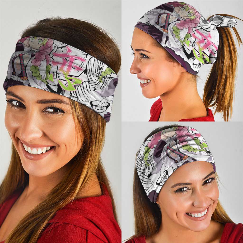Mitsuri Kanroji Demon Slayer Manga Collage Neck Gaiter with Pink and Purple Love Hashira Aesthetic - The Mazicc