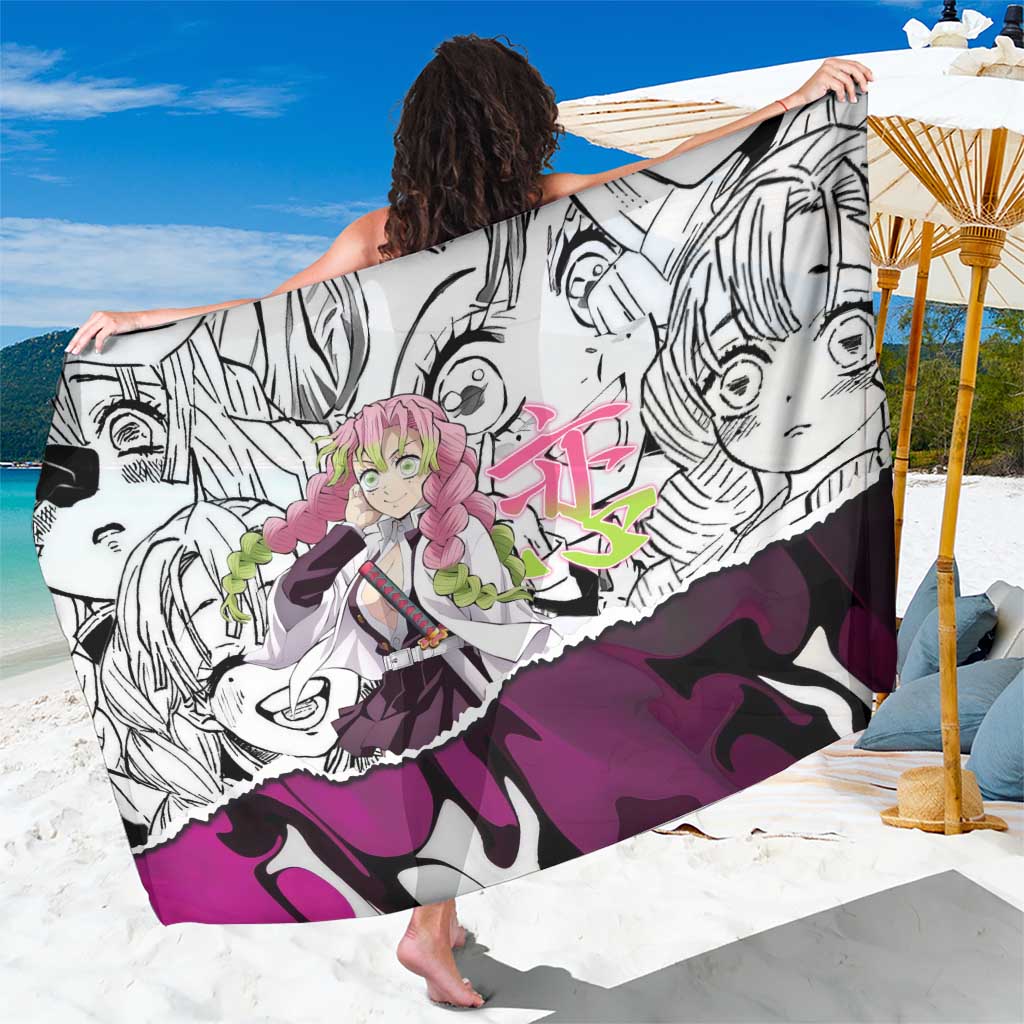 Mitsuri Kanroji Demon Slayer Manga Collage Sarong with Pink and Purple Love Hashira Aesthetic - The Mazicc