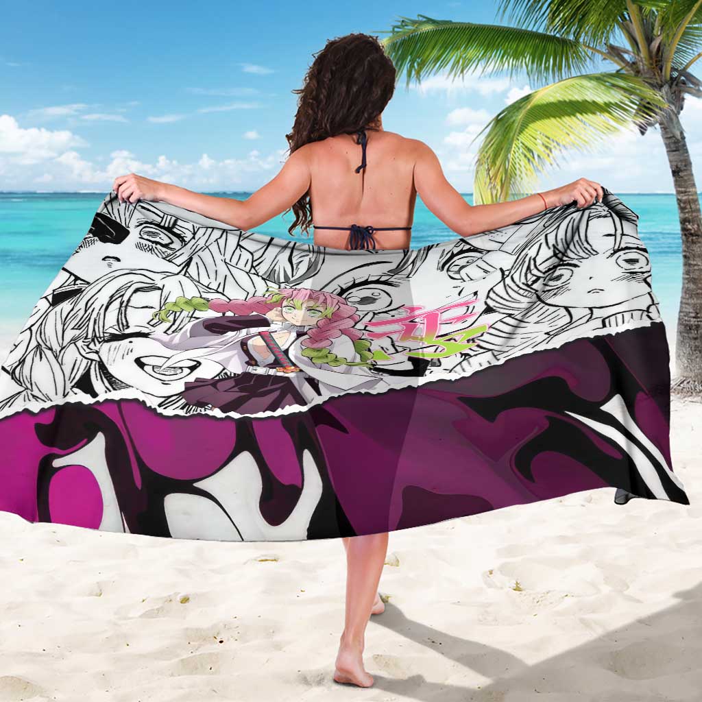 Mitsuri Kanroji Demon Slayer Manga Collage Sarong with Pink and Purple Love Hashira Aesthetic - The Mazicc