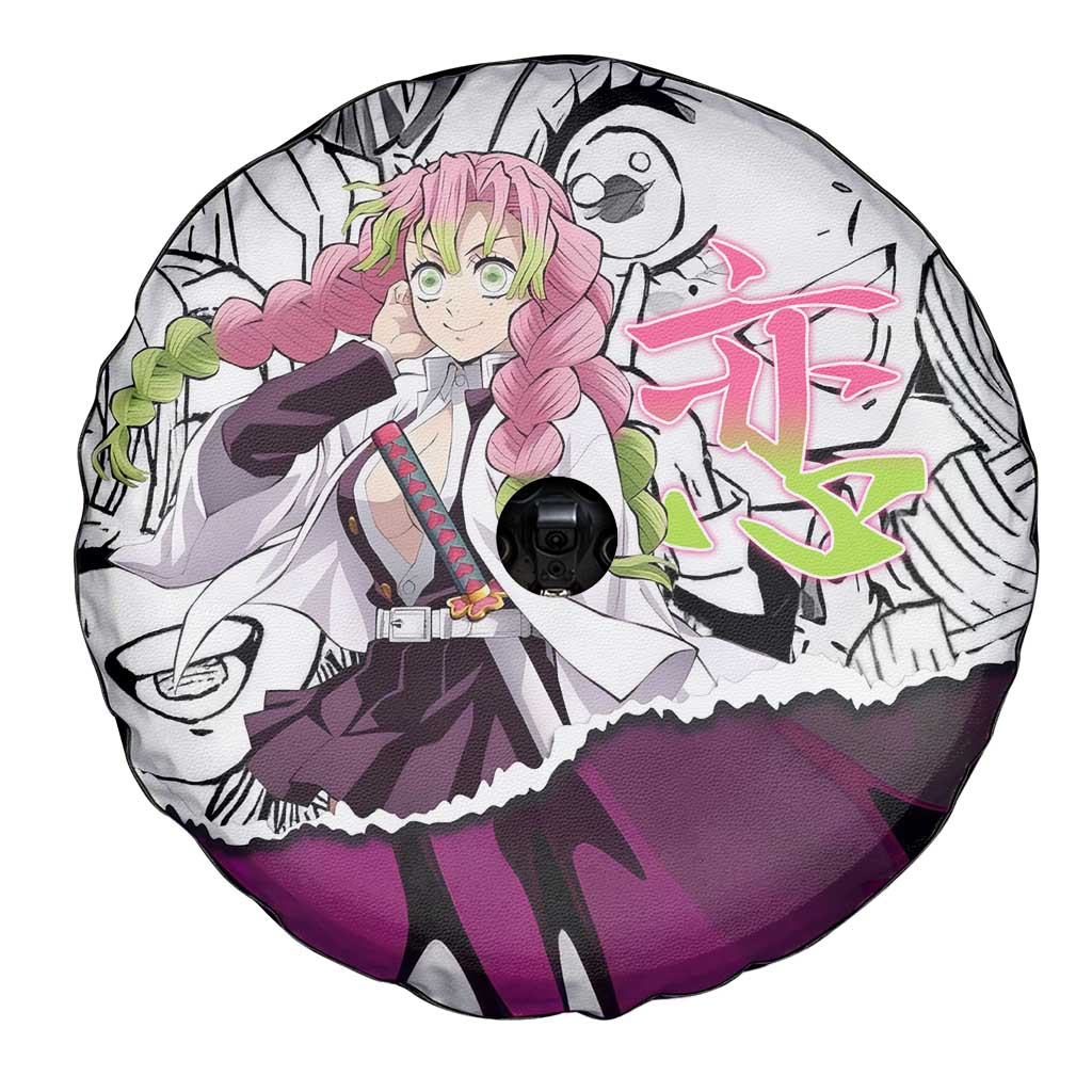 Mitsuri Kanroji Demon Slayer Manga Collage Spare Tire Cover with Pink and Purple Love Hashira Aesthetic - The Mazicc