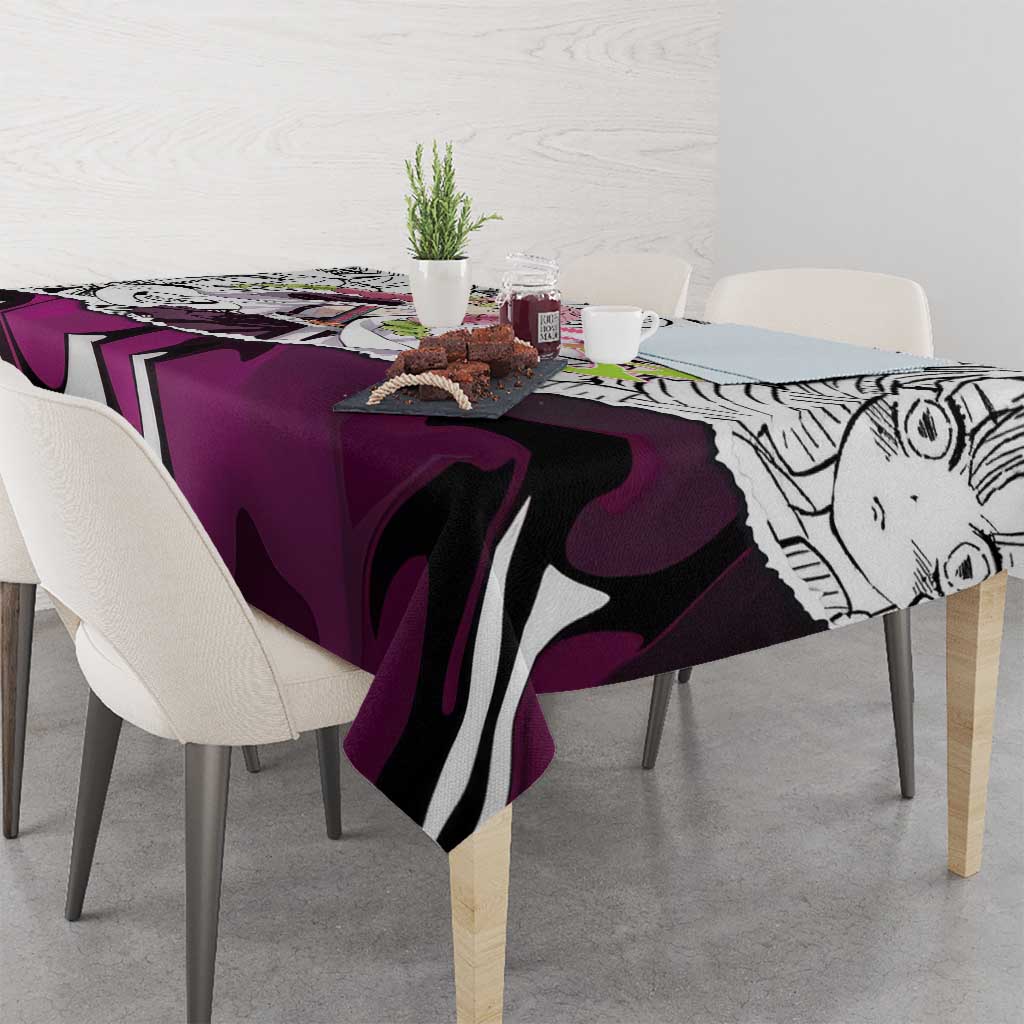 Mitsuri Kanroji Demon Slayer Manga Collage Tablecloth with Pink and Purple Love Hashira Aesthetic - The Mazicc