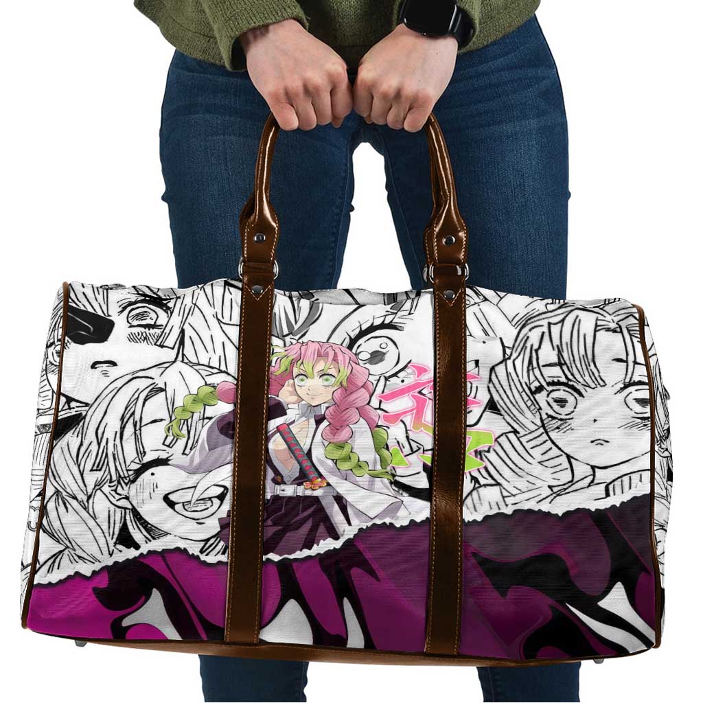 Mitsuri Kanroji Demon Slayer Manga Collage Travel Bag with Pink and Purple Love Hashira Aesthetic - The Mazicc